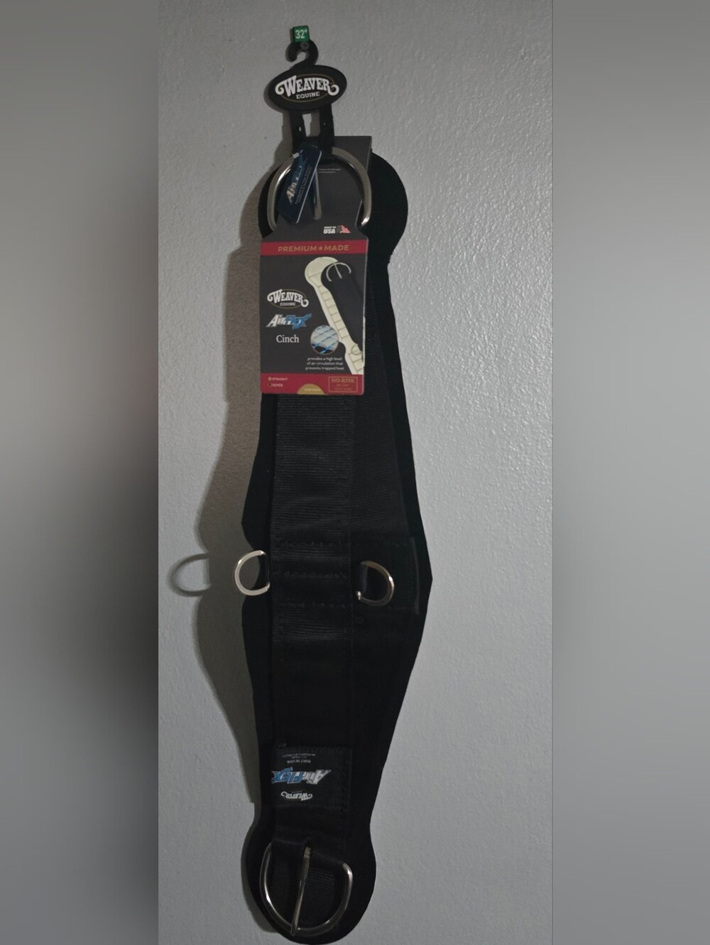 Weaver Equine AirFlex Straight Cinch & Roll Snug Horse Cinch Buckle, 32-in